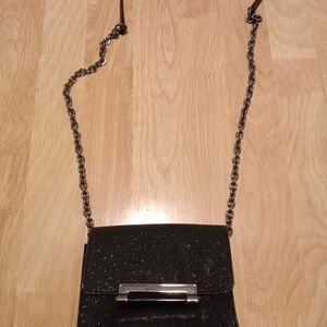 Diane Von Furstenberg Black Sparkle Crossbody Bag